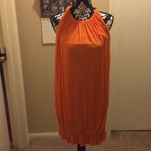Bordeaux Orange Sleeveless Dress